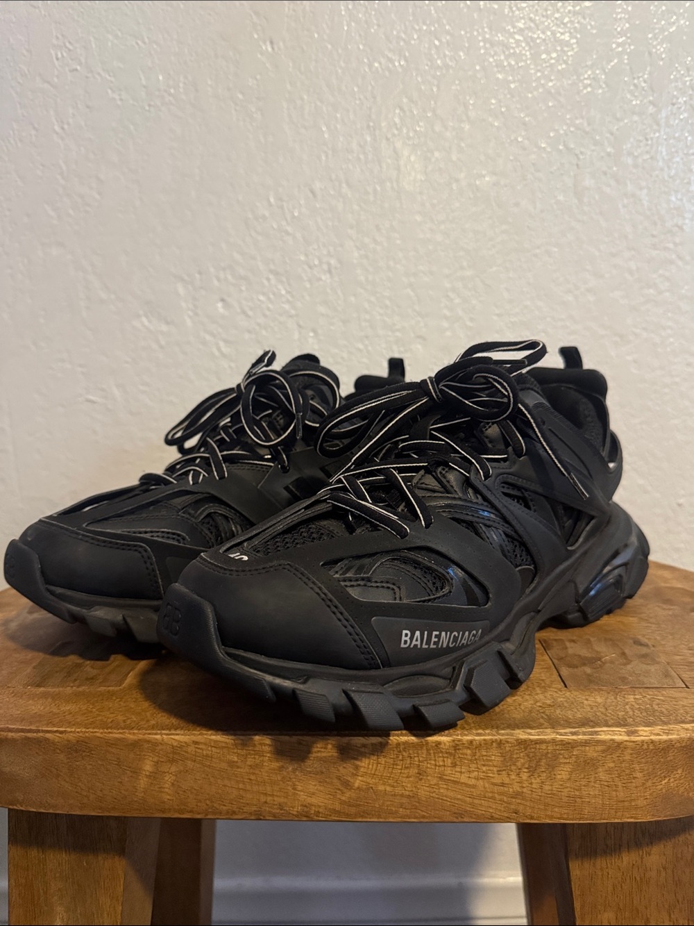 Balenciaga Black Track Sneakers. Size EUR 40 USA 7. Gently Used. Unisex